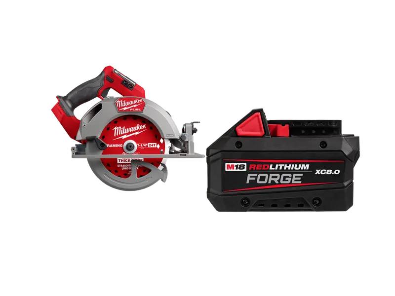 Milwaukee 2834-20B8f M18 Fuel 18V 7-1/4" Circular Saw W/ 8Ah Forge Battery 1