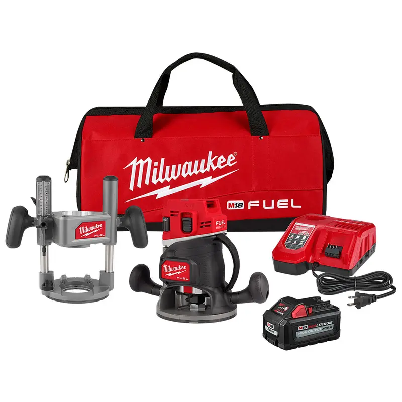Milwaukee 2838-21 M18 Fuel 18V 1/2" Cordless Lithium-Ion Router Kit 1