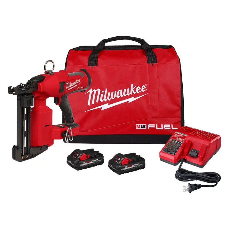 Milwaukee 2843-22 M18 18V Fuel Li-Ion Cordless Utility Fencing Stapler Kit 1