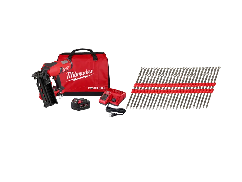 Milwaukee 2844-21X16 M18 Fuel Duplex Nailer Kit W/ 2000X 3.5 Inch Nails 1