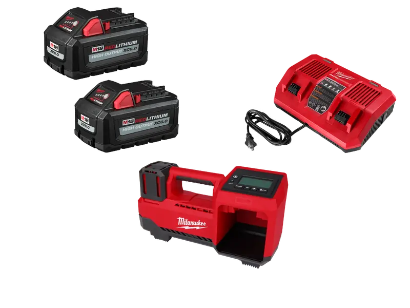 Milwaukee 2848-20Kit M18 18V Tire Inflator W/ 2 - 6Ah Batteries/Dual Bay Charger 1