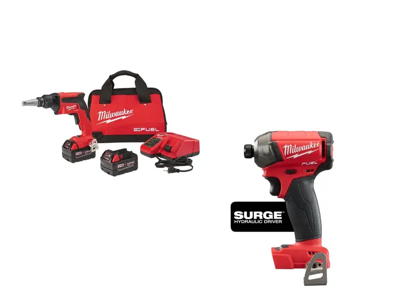 Milwaukee 2866-22Id M18 Fuel 18V Drywall Screw Gun / Surge Impact Combo Kit 1