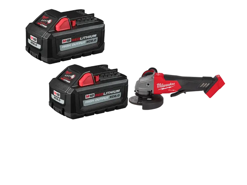 Milwaukee 2880-20Bt6 M18 Paddle Switch Grinder W/ Xc6.0 Battery - 2 Pk 1