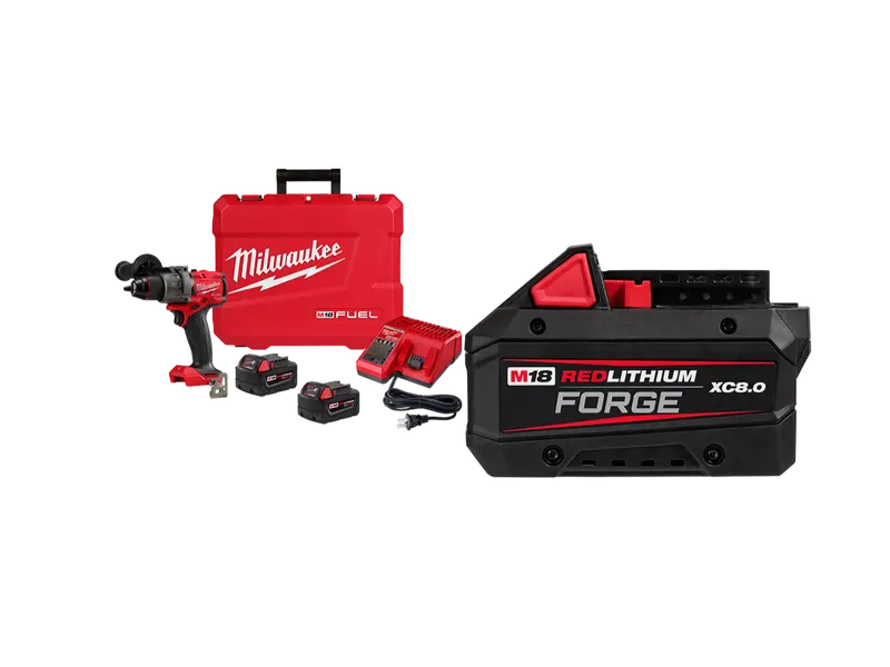 Milwaukee 2904-22X8 M18 Fuel 18V 1/2" Hammer Drill/Driver Kit W/ 8Ah Battery 1