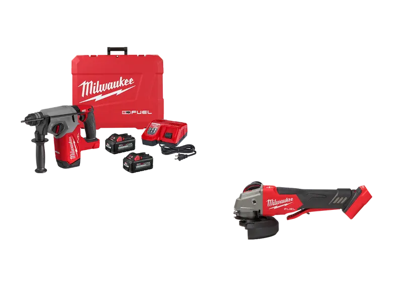 Milwaukee 2912-22Gr M18 Fuel 18V 1" Sds+ Rotary Hammer / Grinder Combo Kit 1