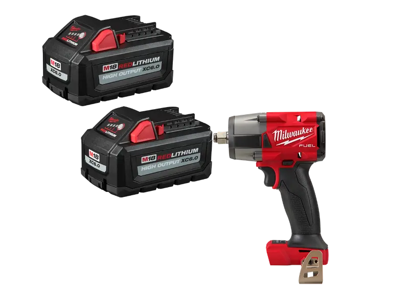 Milwaukee 2962-20Bt6 M18 Mid Torque Impact W/ High Output Xc6.0 Battery - 2 Pk 1