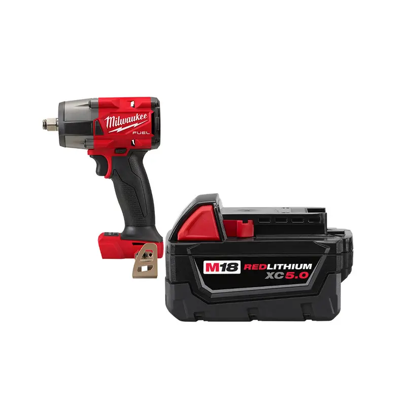 Milwaukee 2962-20X5 M18 Fuel 18V 1/2" Mid-Torque Impact Wrench W/ 5Ah Battery 1
