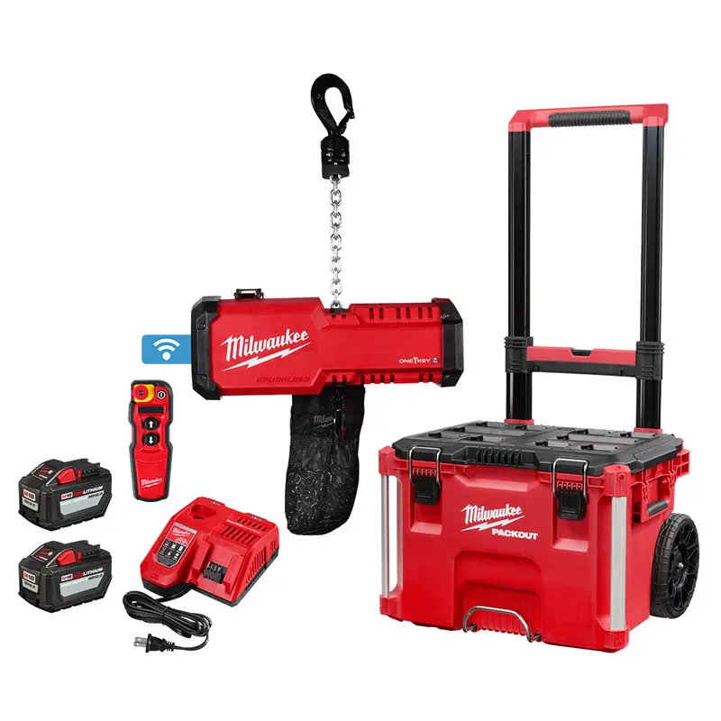 Milwaukee 2983-22Hd M18 18V 1-Ton Compact Chain Hoist Kit W/ One-Key And Remote 1