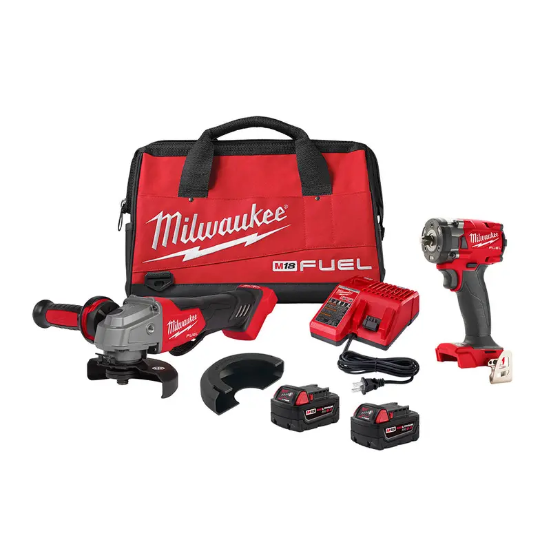 Milwaukee 2991-22 M18 Fuel 18V Compact Impact Wrench / Grinder Combo Kit 1
