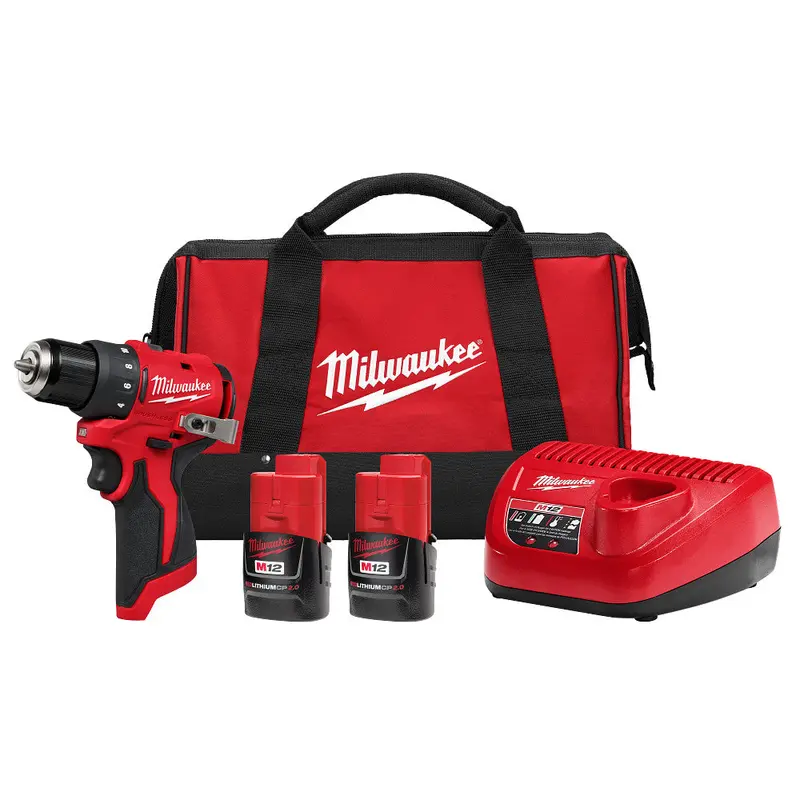 Milwaukee 3401-22 M12 12V 3/8" Subcompact Brushless Drill/Driver Kit 1