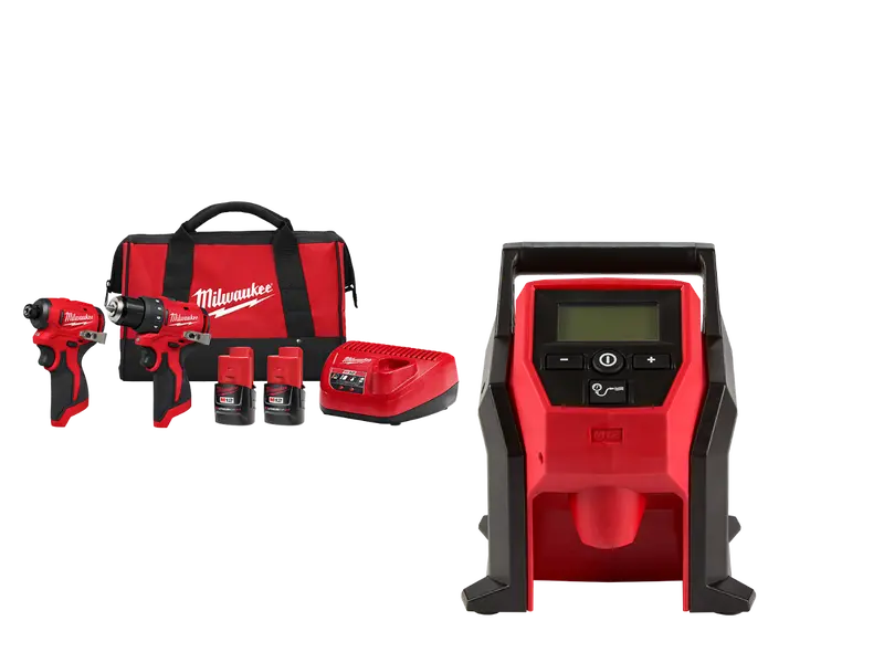 Milwaukee 3494-22Ci M12 12V 2-Tool Cordless Combo Kit W/ Inflator 1