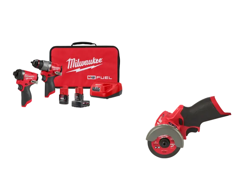 Milwaukee 3497-22Cot M12 Fuel 12V 2-Tool Combo Kit W/ M12 Cutt Off Tool 1