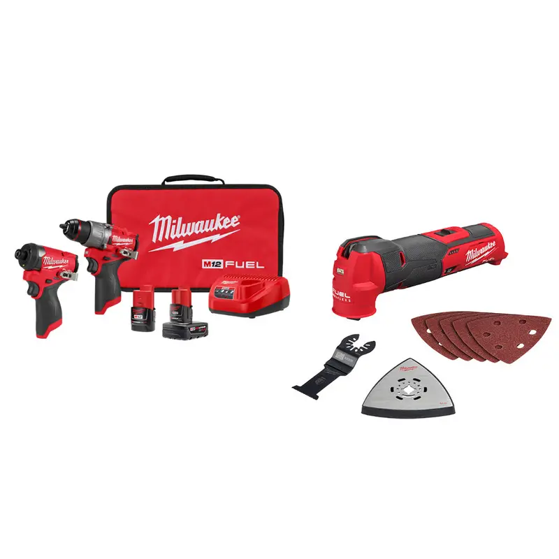 Milwaukee 3497-22Omt M12 Fuel 12V 2-Tool Cordless Combo Kit W/ Multi-Tool 1