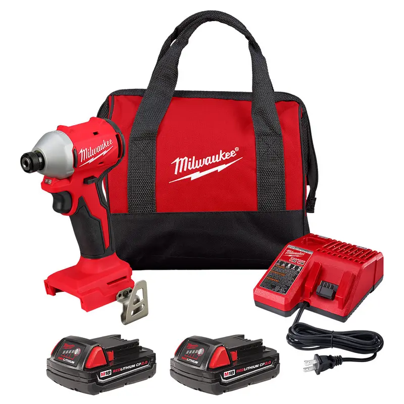 Milwaukee 3650-22Ct M18 18 1/4" Compact Brushless Hex Impact Driver Kit 1