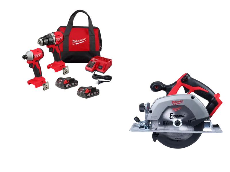 Milwaukee 3692-22Ctcs M18 18V Compact Brushless 2-Tool Combo Kit W/ Circular Saw 1