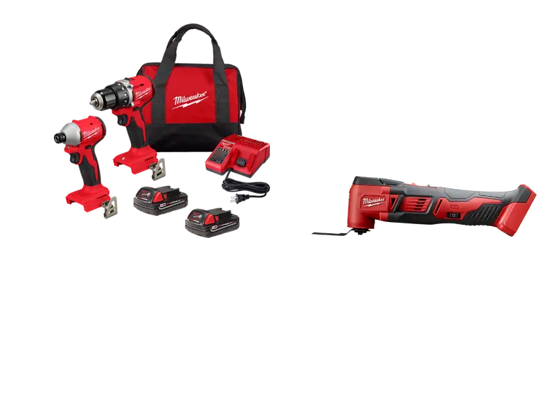 Milwaukee 3692-22Ctmt M18 18V Compact Brushless 2-Tool Combo Kit W/ Multi-Tool 1