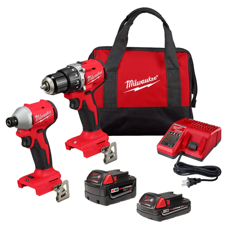 Milwaukee 3693-22Cx M18 18V 2 Compact Brushless Cordless Tool Combo Kit 1