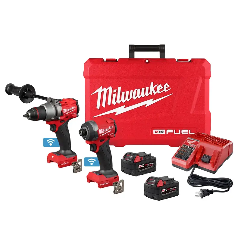 Milwaukee 3696-22 M18 Fuel 18V 2 Tool Cordless Combo Kit W/ One-Key 1