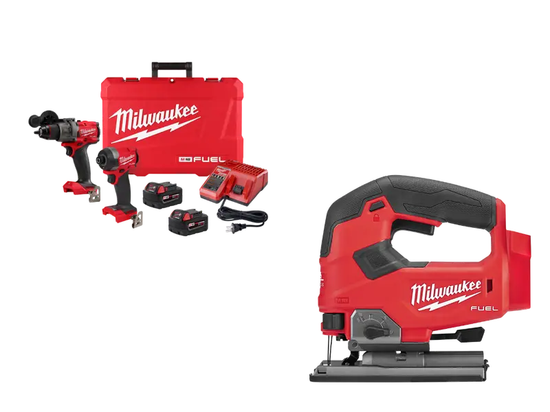 Milwaukee 3697-22Jig M18 Fuel 18V Cordless 2-Tool Combo Kit W/ M18 Jig Saw 1