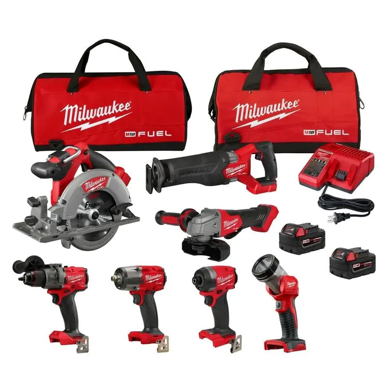Milwaukee 3697-27 M18 Fuel 18V 7 Tool Cordless Lithium-Ion Combo Kit 1