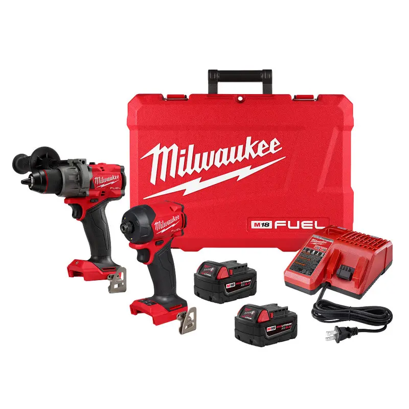 Milwaukee 3799-22 M18 Fuel 18V 2-Tool Cordless Li-Ion Combo Kit W/ Autostop 1