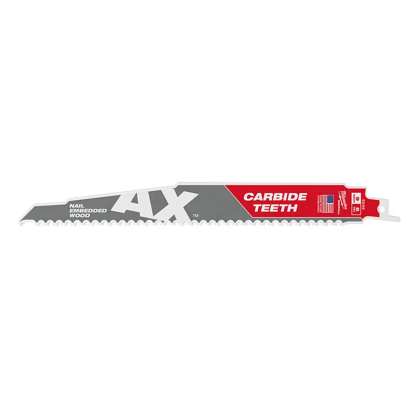 Milwaukee 48-00-5226  9" 5T Sawzall Blade The Ax W/ Carbide Teeth Wood Blades 1
