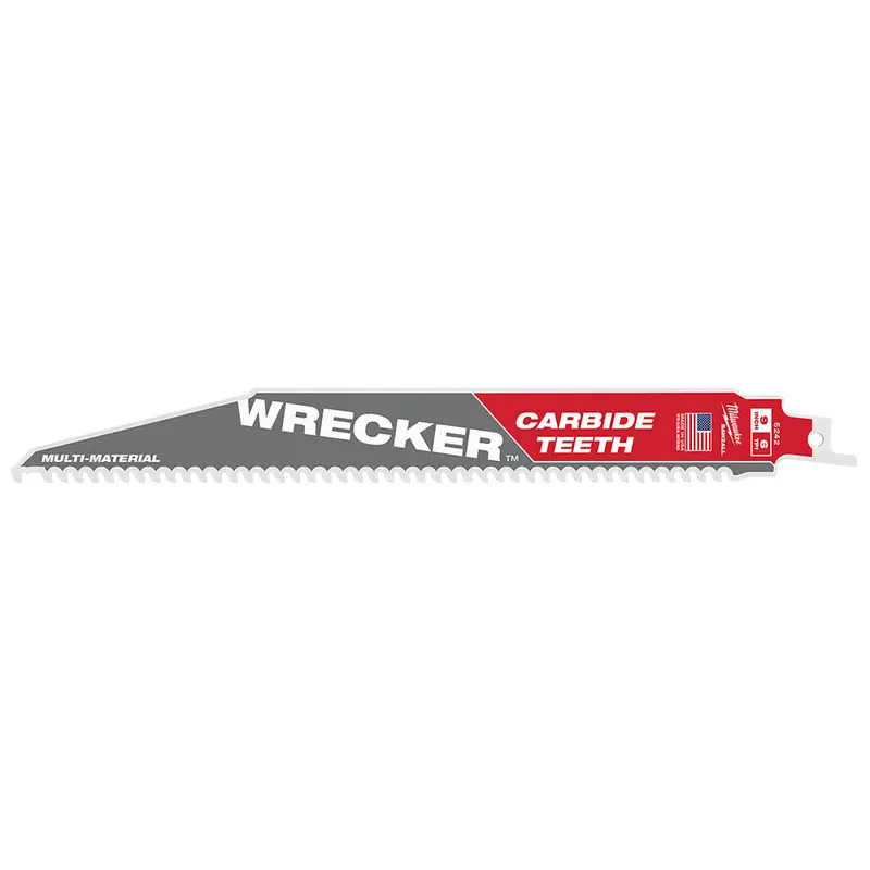 Milwaukee 48-00-5242 9" 6 Tpi The Wrecker W/ Carbide Teeth Sawzall Blade - 1 Pk 1