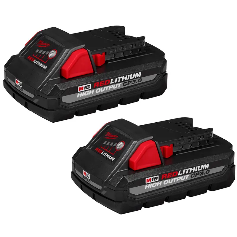 Milwaukee 48-11-1837 M18 18V 3.0Ah Redlithium Compact Battery Pack, 2Pk 1