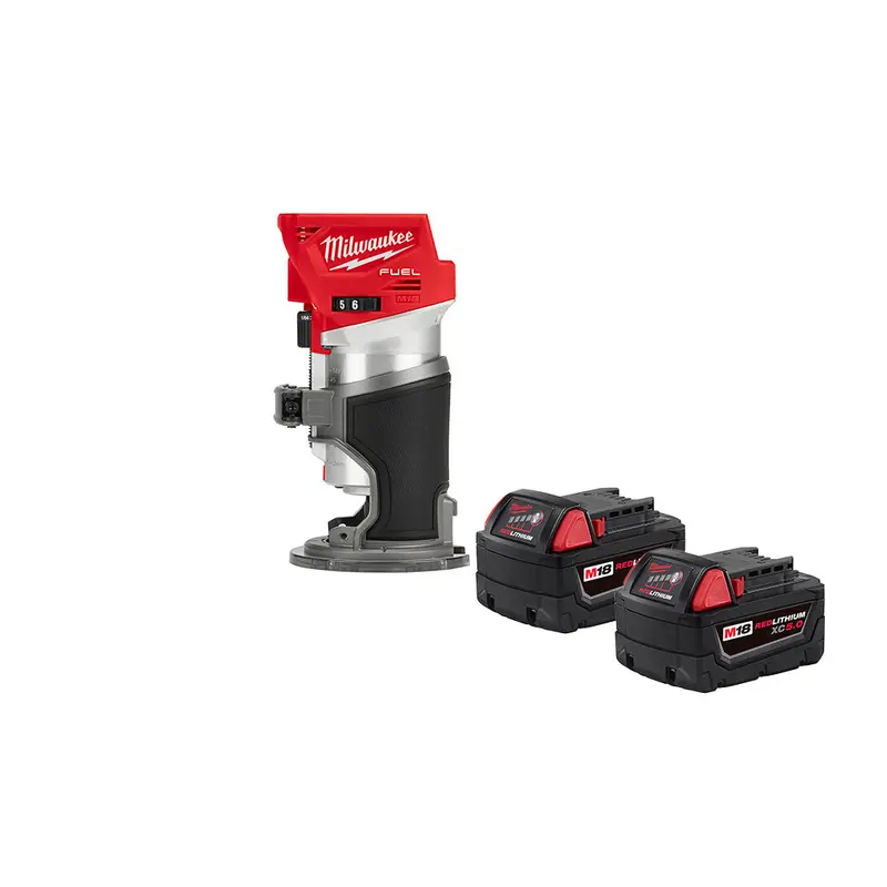 Milwaukee 48-11-1852Cr M18 18V 5Ah 2-Pack Batteries W/ M18 Fuel Router 1
