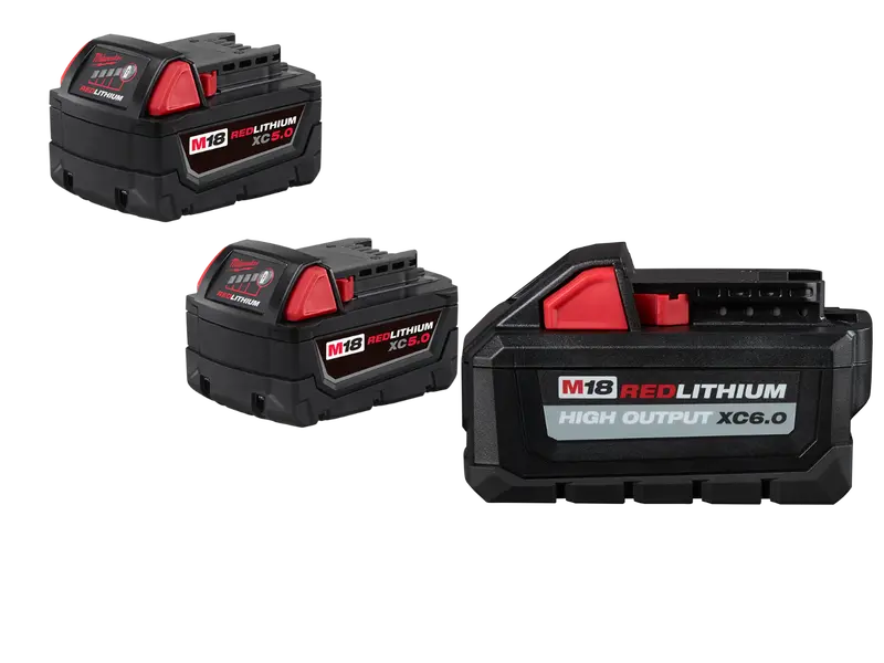 Milwaukee 48-11-1865X6 M18 6Ah Battery W/ 2 - 5Ah Lithium Ion Battery Pack 1