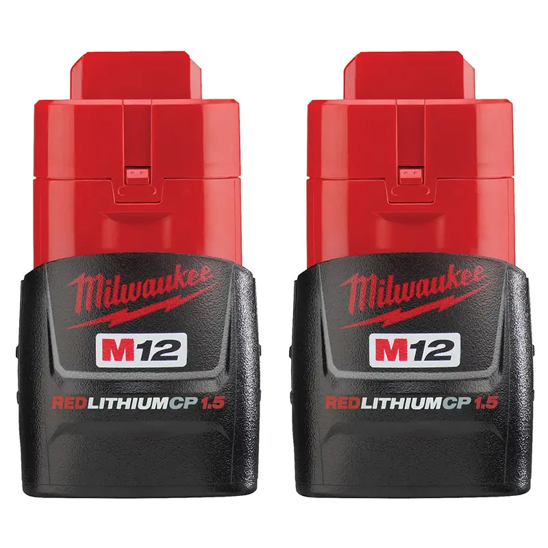 Milwaukee 48-11-2411 M12 12V 1.5Ah Redlithium Compact Battery - 2Pk 1
