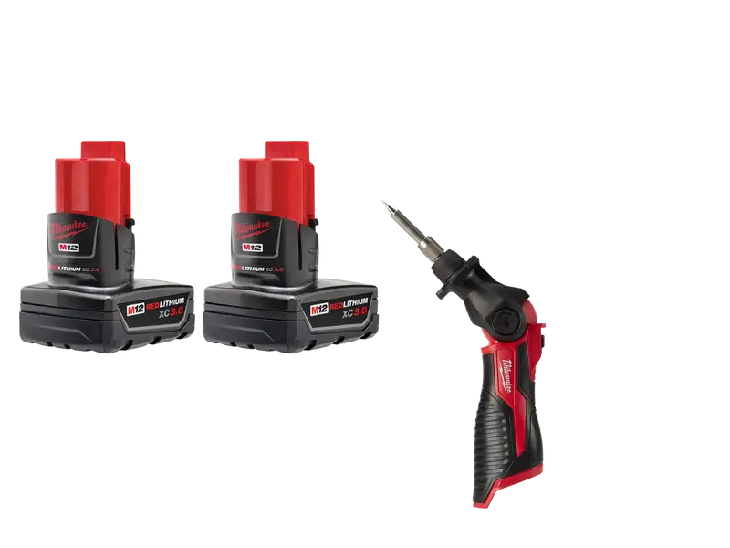 Milwaukee 48-11-2412Sir M12 12V Redlithium Xc Battery - 2 Pk W/ Soldering 1