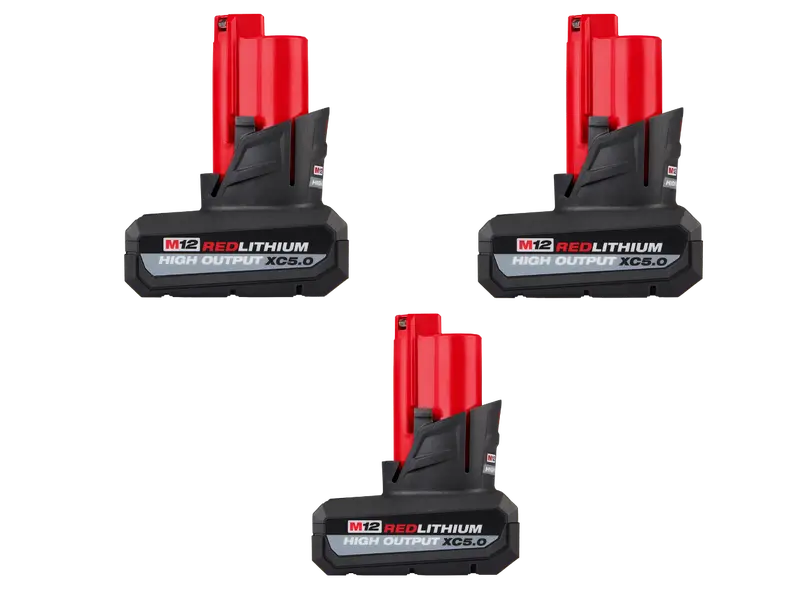 Milwaukee 48-11-2450X3 M12 12V Redlithium High Output Xc5.0 Battery - 3 Pack 1