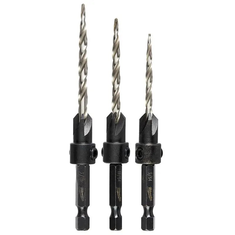 Milwaukee 48-13-5003 #6/#8/#10 Steel Countersink Set - 3 Piece 1