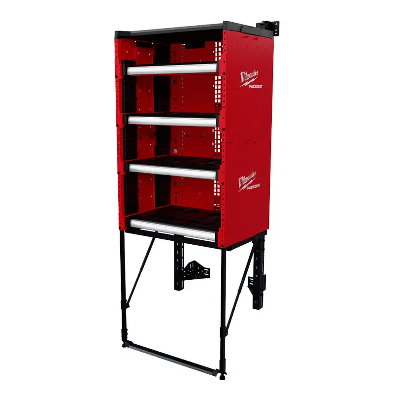 Milwaukee 48-21-8070 Packout Modular Storage System Rack Kit W/ Sliding Drawers 1