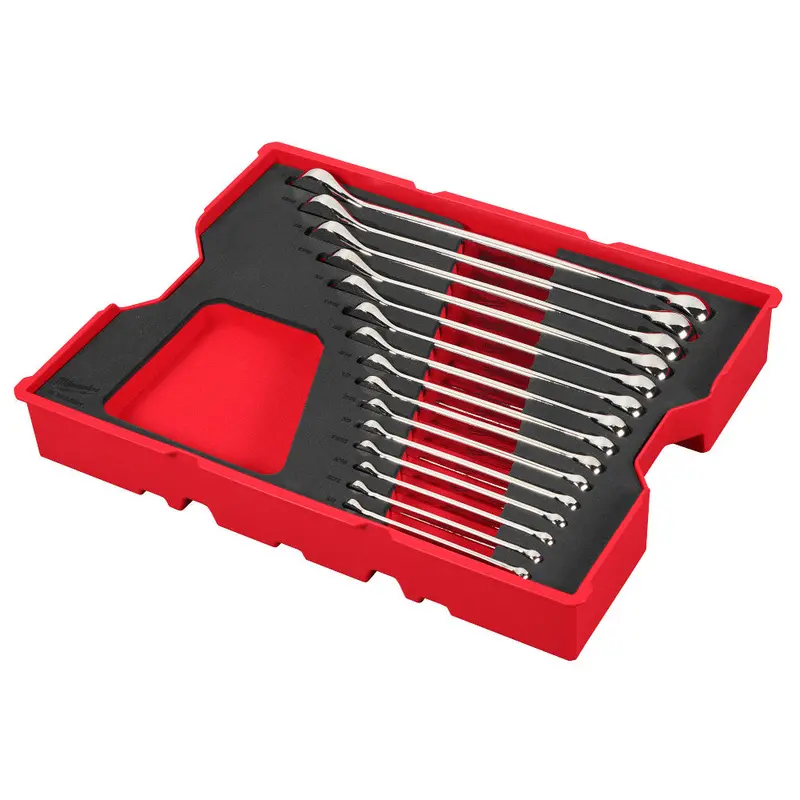 Milwaukee 48-22-0155 Sae Combination Wrench Set W/ Packout Storage Tray - 15Pc 1