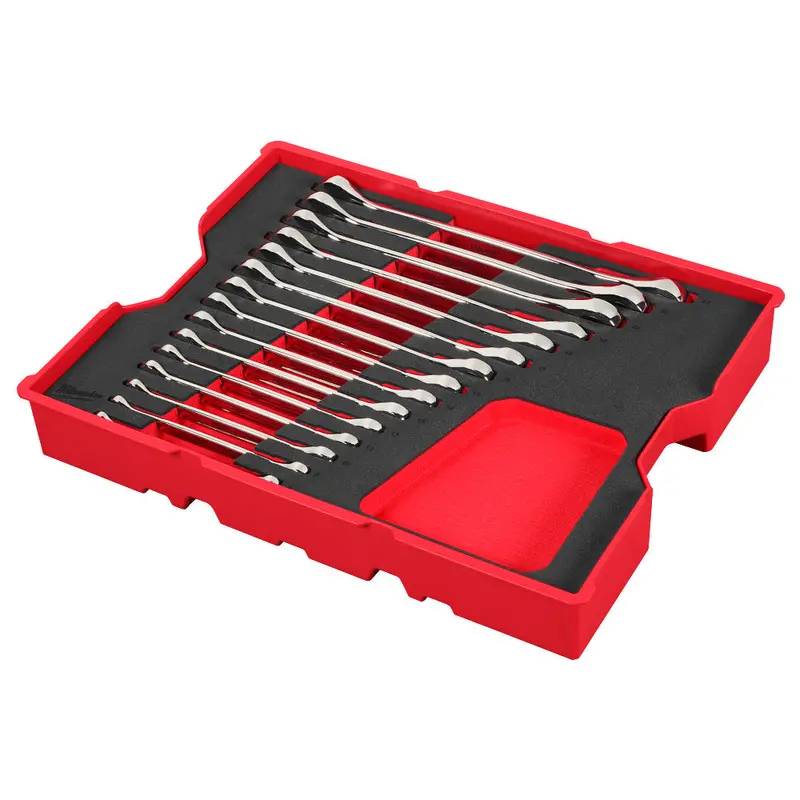 Milwaukee 48-22-0156 Metric Ratcheting Wrench Set In Packout Storage Tray - 15Pc 1