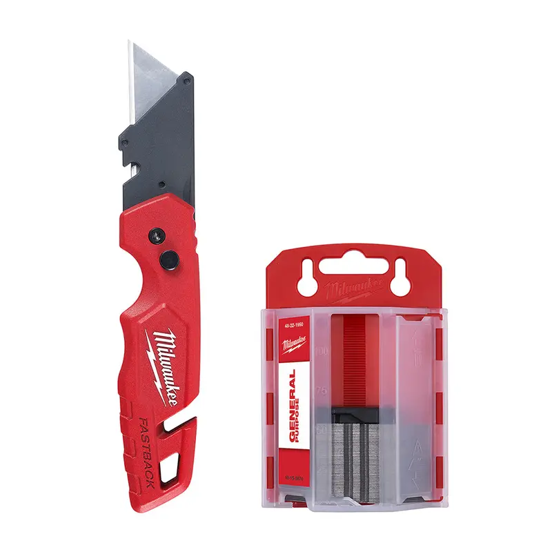 Milwaukee 48-22-1504 Fastback W/ Storage & 50Pc General Utility Blades Set 1