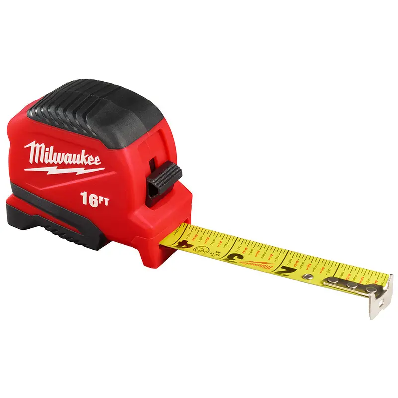 Milwaukee 48-22-1716 16' Compact Impact Resistant Tape Measure W/ Belt Clip 1
