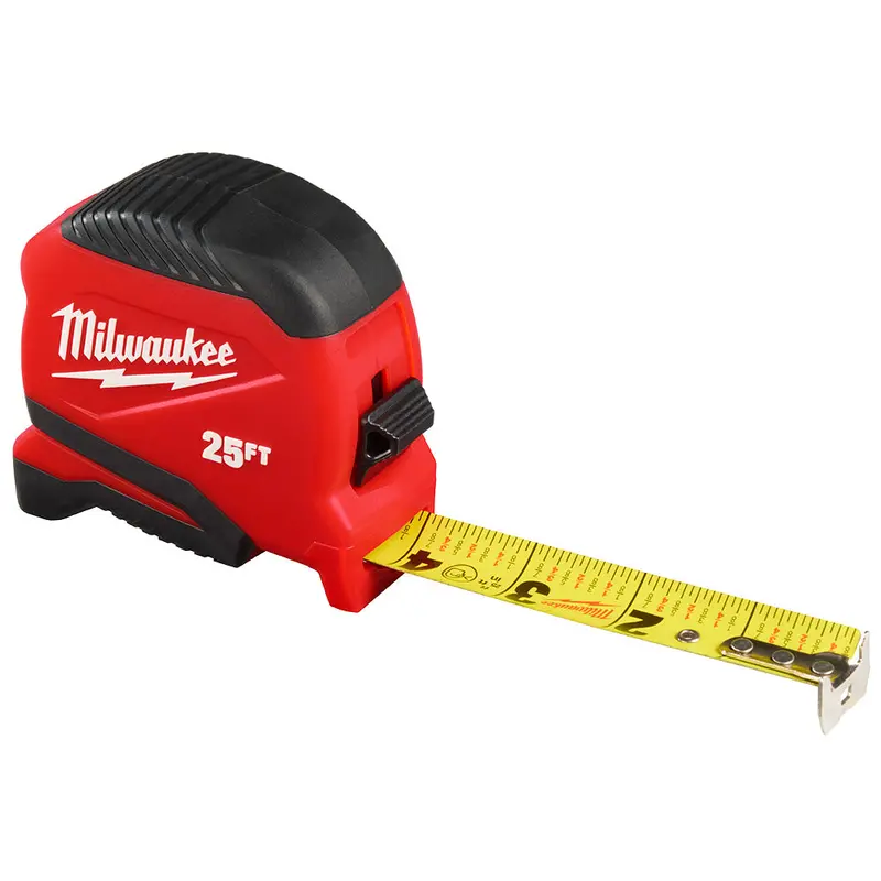 Milwaukee 48-22-1725 25' Compact Impact Resistant Tape Measure W/ Belt Clip 1