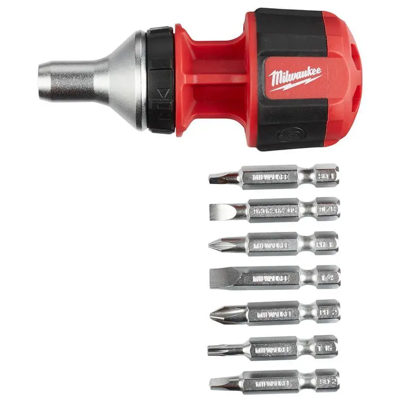 Milwaukee 48-22-2330 8-In-1 Hex Shank Compact Ratcheting Multi-Bit Driver 1