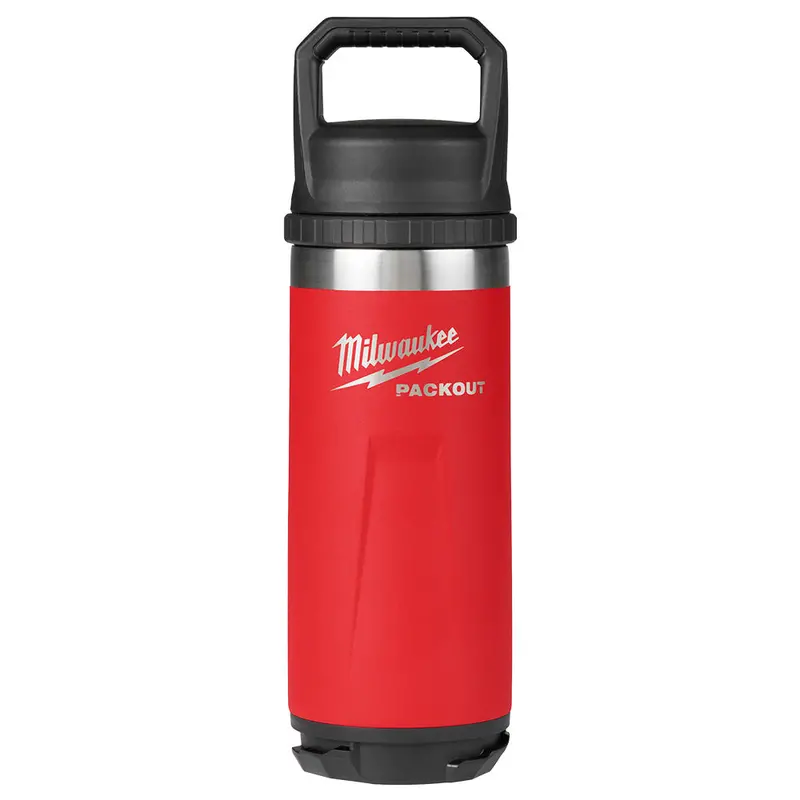 Milwaukee 48-22-8382R Packout 18Oz Red Insulated Bottle With Chug Lid 3