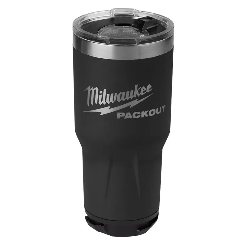 Milwaukee 48-22-8393B Packout 30Oz Durable Twist Lock Tumbler - Black 1