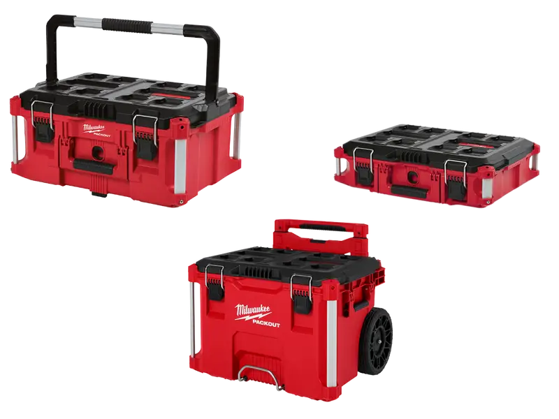 Milwaukee 48-22-84Kit1 Packout 3 Piece Rolling Tool Box Bundle 1