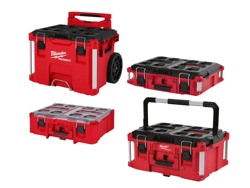 Milwaukee 48-22-84Kit3 Packout 4 Piece Tool Box Bundle W/ Deep Organizer 1