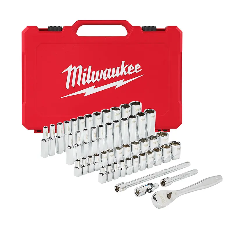 Milwaukee 48-22-9004 1/4-Inch Drive Sae And Metric Ratchet And Socket Set - 50Pc 1