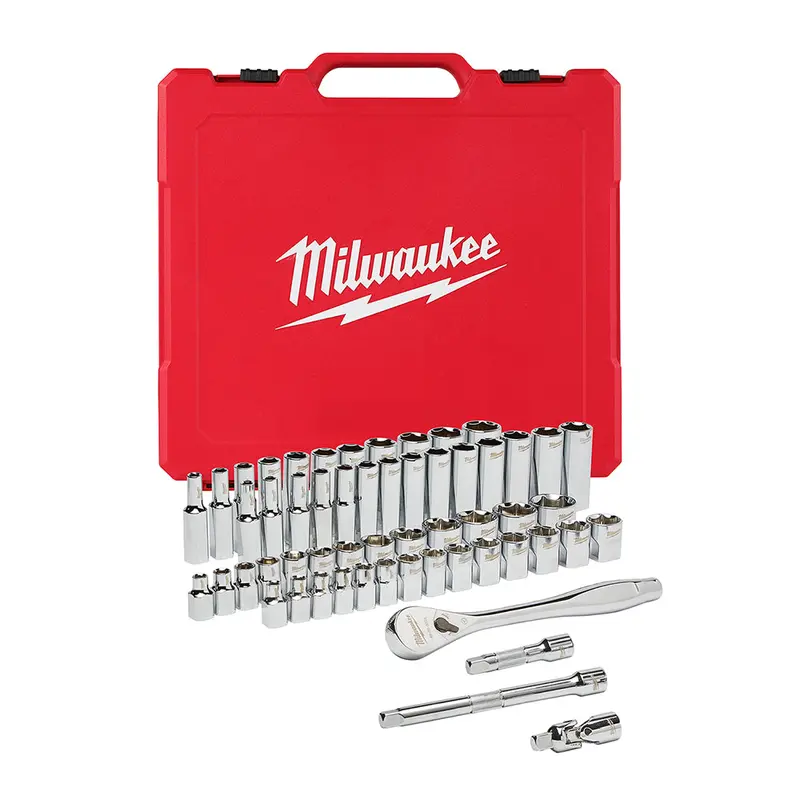 Milwaukee 48-22-9008 3/8-Inch Drive Sae And Metric Ratchet And Socket Set - 56Pc 1