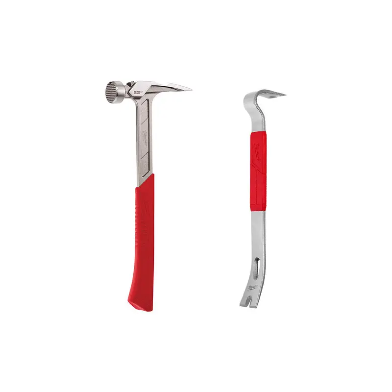 Milwaukee 48-22-9022 22Oz Framing Hammer W/ 15" Pry Bar 1