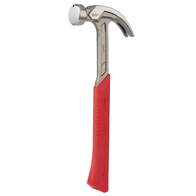 Milwaukee 48-22-9080 20Oz Curved Claw Smooth Face Hammer W/ Shockshield Grip 1