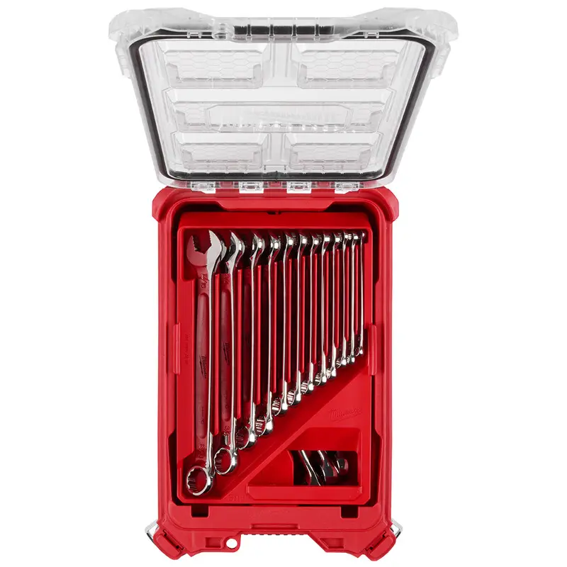 Milwaukee 48-22-9484 15Pc Sae Combination Wrench Set With Packout Organizer 1